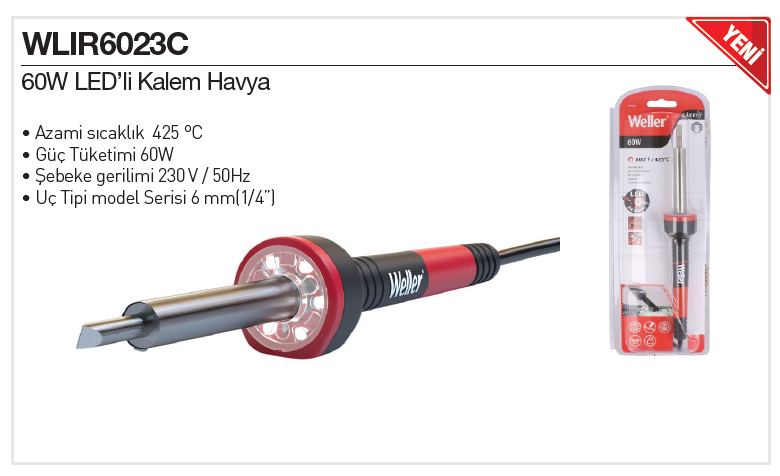 Weller Wlır6023C Led'Li Kalem Havya 60W - COOWLIR6023C - 2
