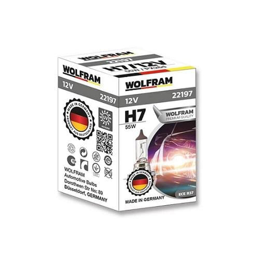 WOLFRAM 12V H7 AMPUL 55W STANDART GERMANY - 1