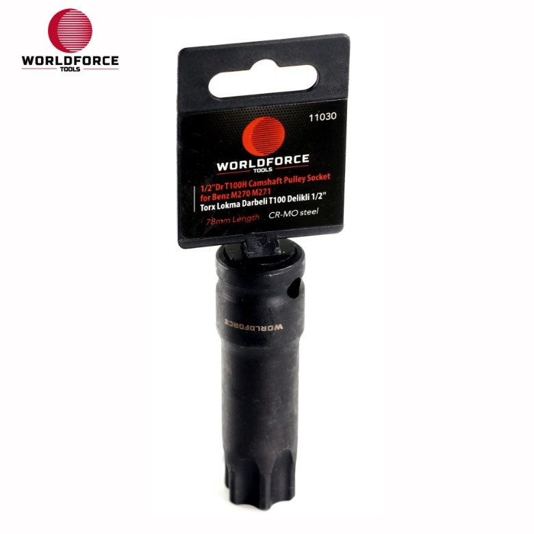 Worldforce Darbeli 1/2" T100 Delikli Torx Lokma - 1