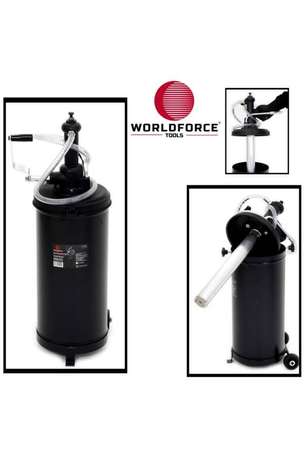 WORLDFORCE TOOLS 18 lt Turlu Şanzıman Yağ Pompası Profesyonel Servis Ekipmanı - 1